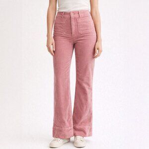 Faherty Light Pink Corduroy Flared Pants Size 26